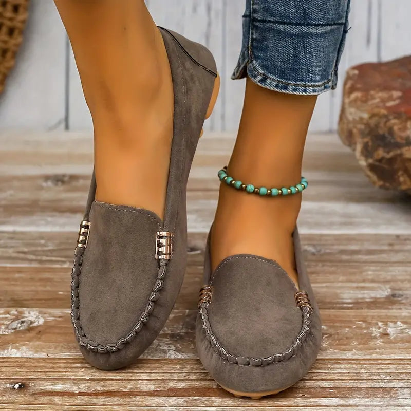 Casual Slip-On Black Flats for Women with Breathable Design | Lightweight Comfort for All-Day Wear 1