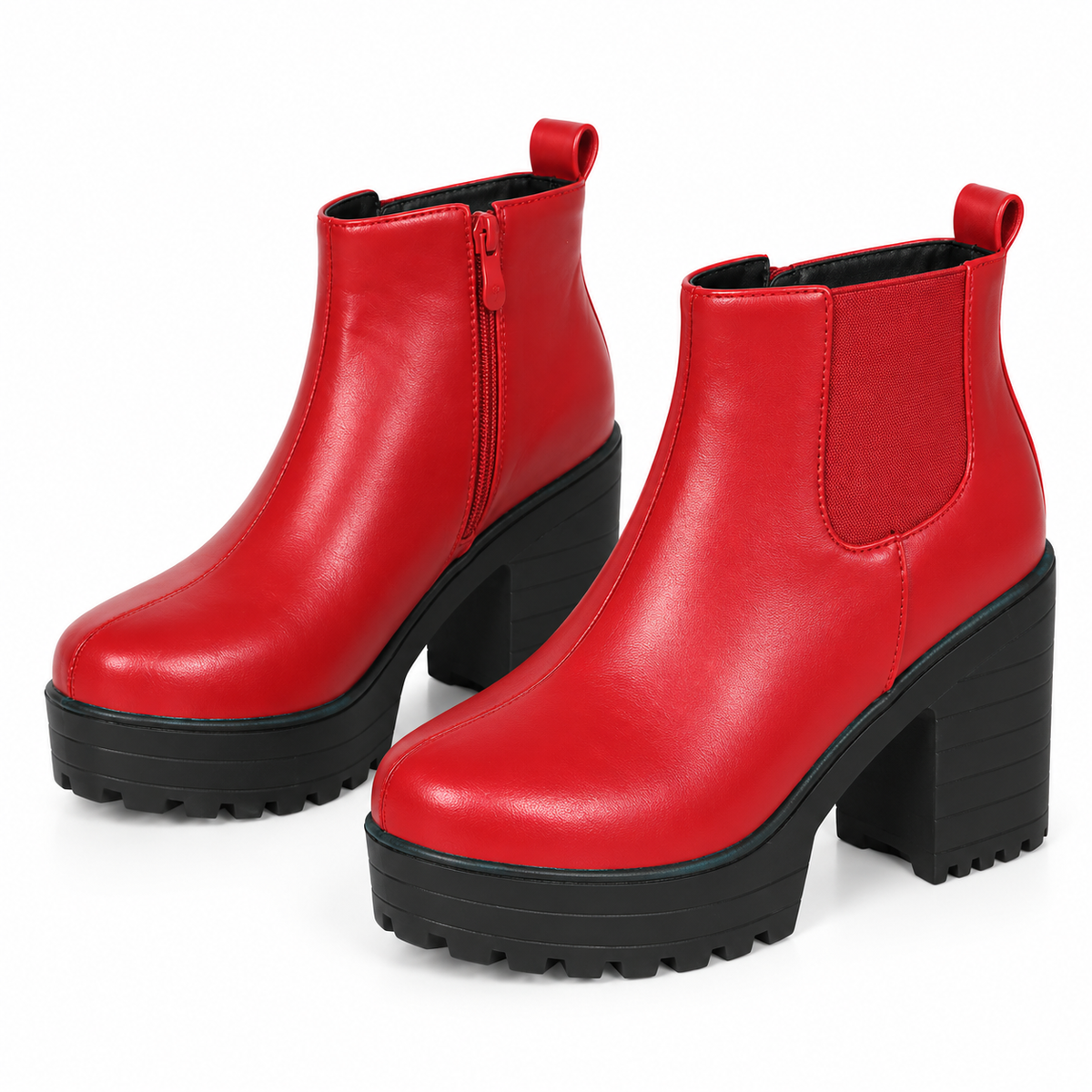 Women's Leather Platform Chelsea Boots – Bold Style, Effortless Versatility
