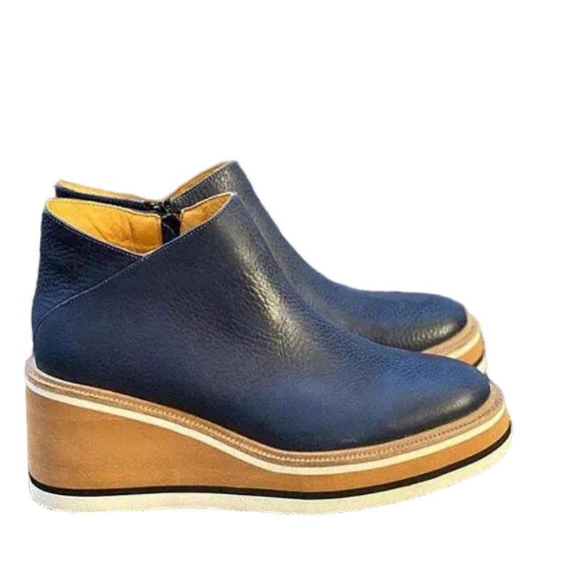 Elegant Wedge Booties | Stylish Ankle Boots with Side Zipper for Comfort and Versatility 7