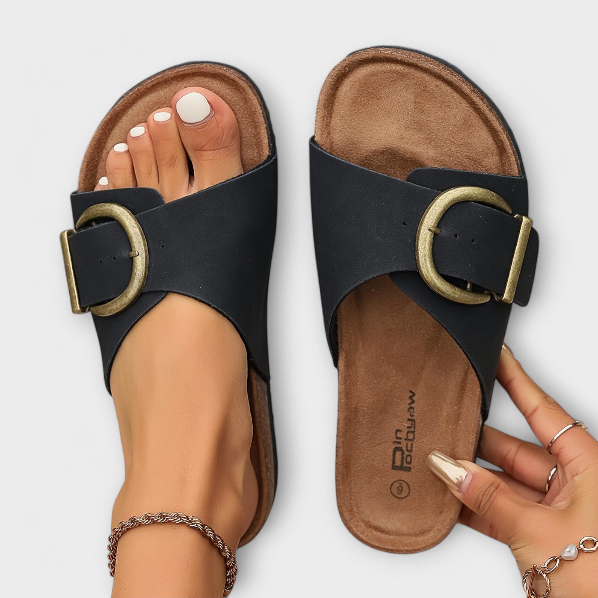 Joan | Orthopedic Sandals with Arch Support & Buckle Detail | Comfortable Slip-On Design for All-Day Wear 1