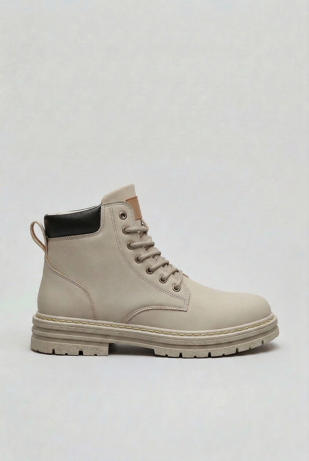 Men's Lace-Up Boots with Chunky Lug Sole for Enhanced Grip and Style 0