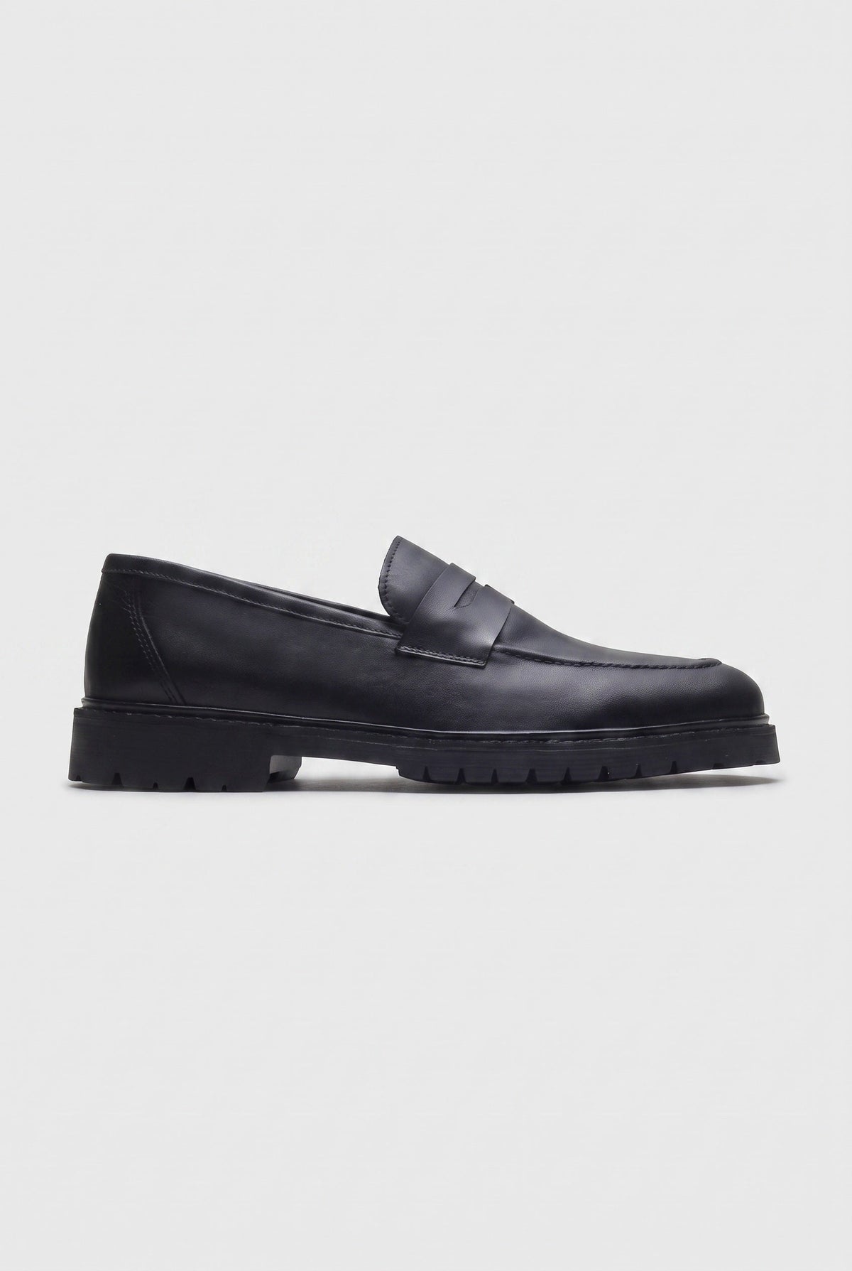 Men's Loafers | Black Penny Loafers with Chunky Sole for All-Day Comfort 0