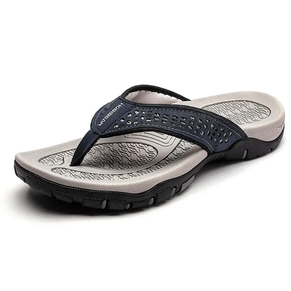 Men's Synthetic Nubuck Flip Flops | Comfortable Arch Support Sandals | Water-Resistant | Non-Slip 11