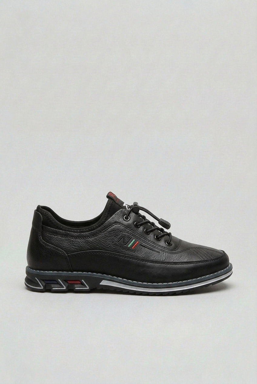 Men's Trainers | Leather-Look Sneakers with Cushioned Insole | Supportive Sole for All-Day Comfort 5