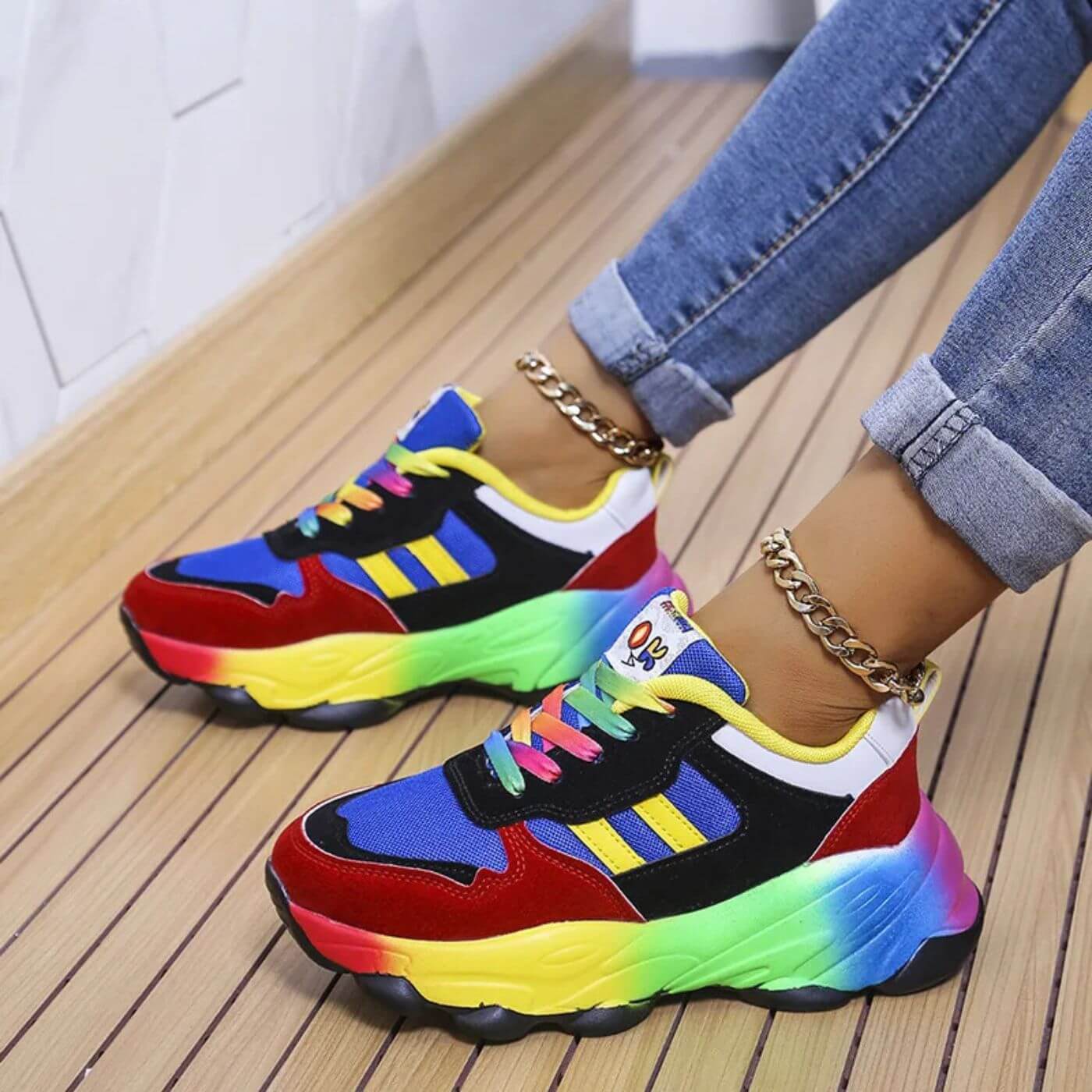 Vibrant Comfort | Orthopedic Sneakers with Arch Support & Cushioning | Stylish Footwear for All-Day Comfort 0