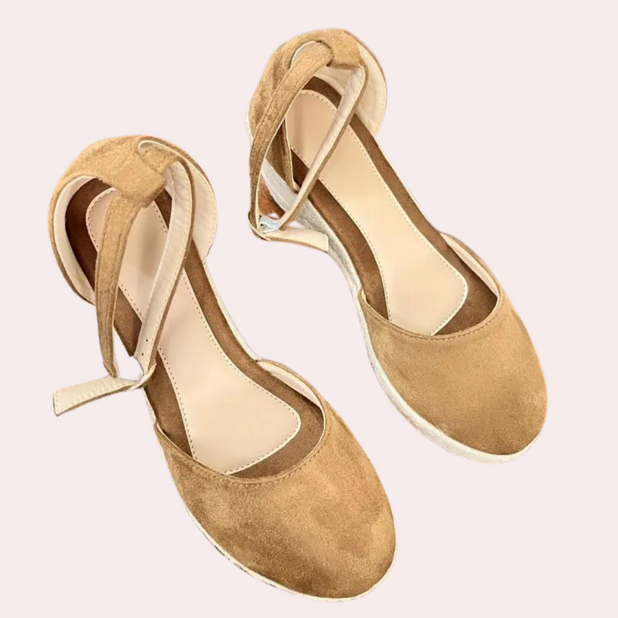 Alina Comfortable women's wedges with adjustable strap & wedge heel
