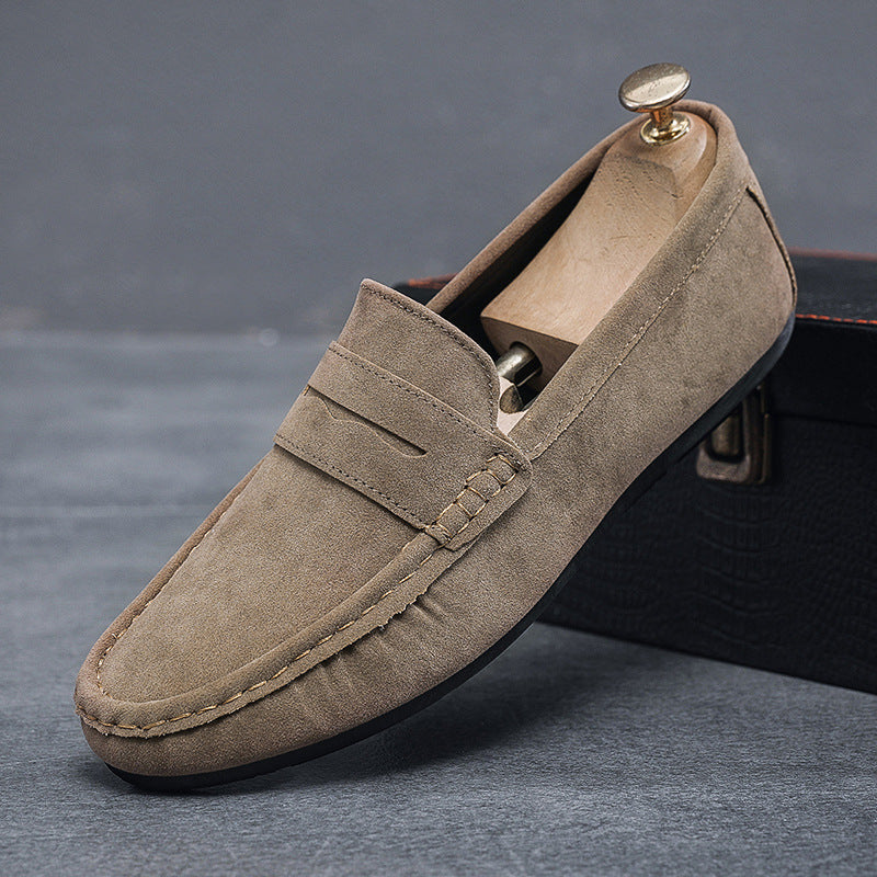 Rov Men's Soft Suede Loafers Comfortable Stylish Slip-On Dress Shoe