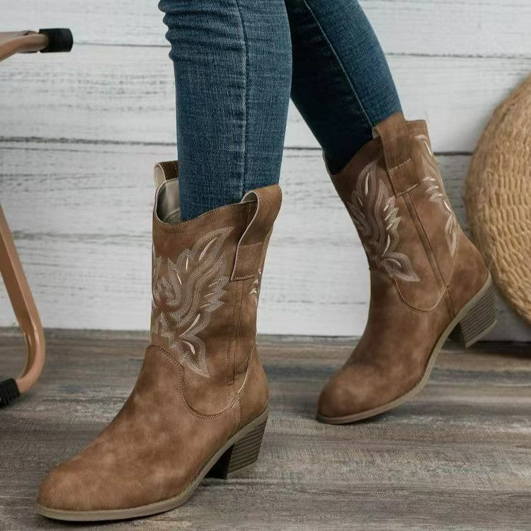 Ryder Collection Women's Cowboy Boots with Timeless Classic Design | Elegant Footwear for Comfort and Style
