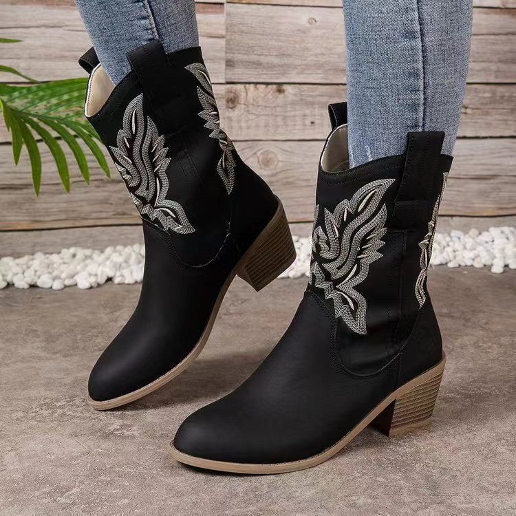 Ryder Collection Women's Cowboy Boots with Timeless Classic Design | Elegant Footwear for Comfort and Style
