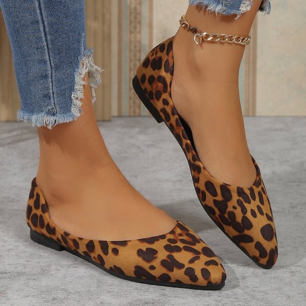 Alicia Leopard Print Flats For Dress and Casual All Season Wear