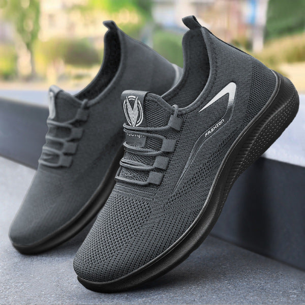 Men's Sports Fabric Breathable light weight Sneakers Lace up or Slip on