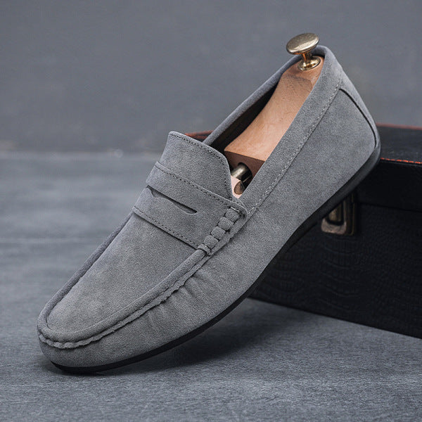 Rov Men's Soft Suede Loafers Comfortable Stylish Slip-On Dress Shoe