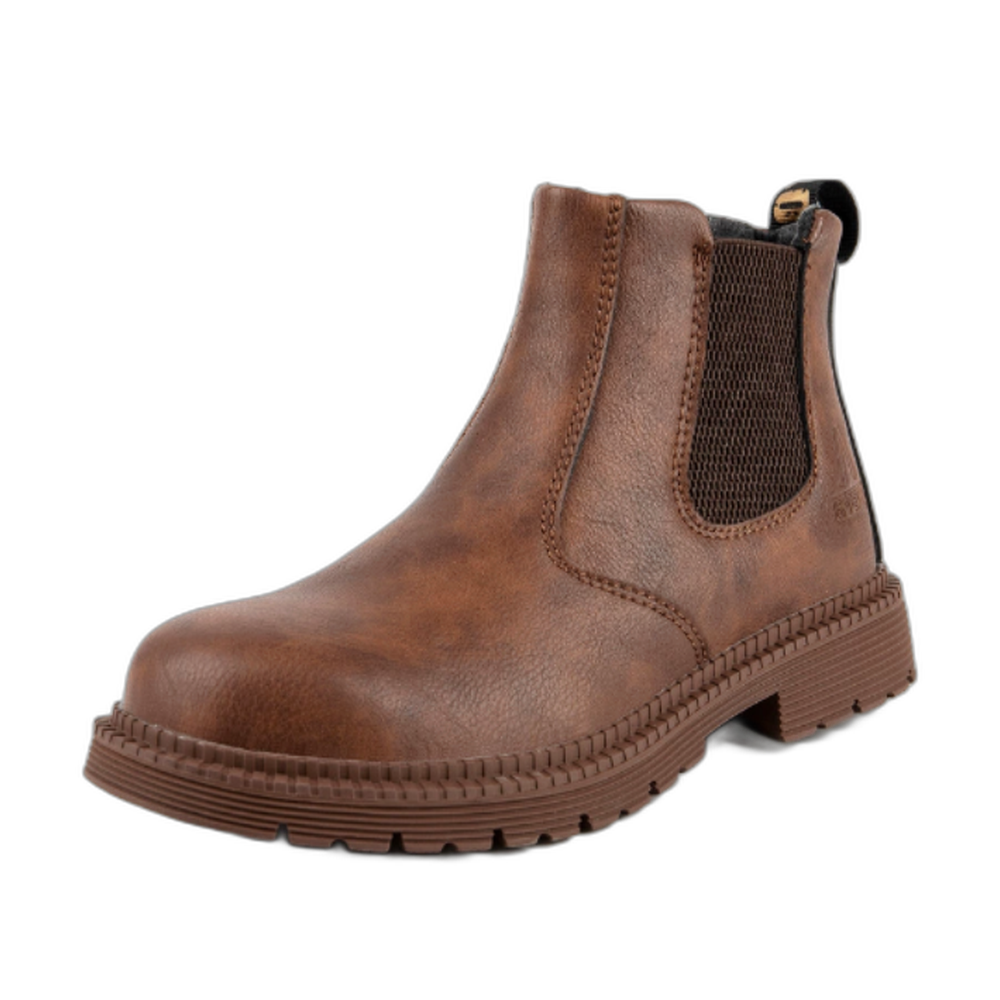 Men's Steel Toe Work Boots – Lightweight Flexible Anti-Smashing And Anti-Piercing Protective Shoes