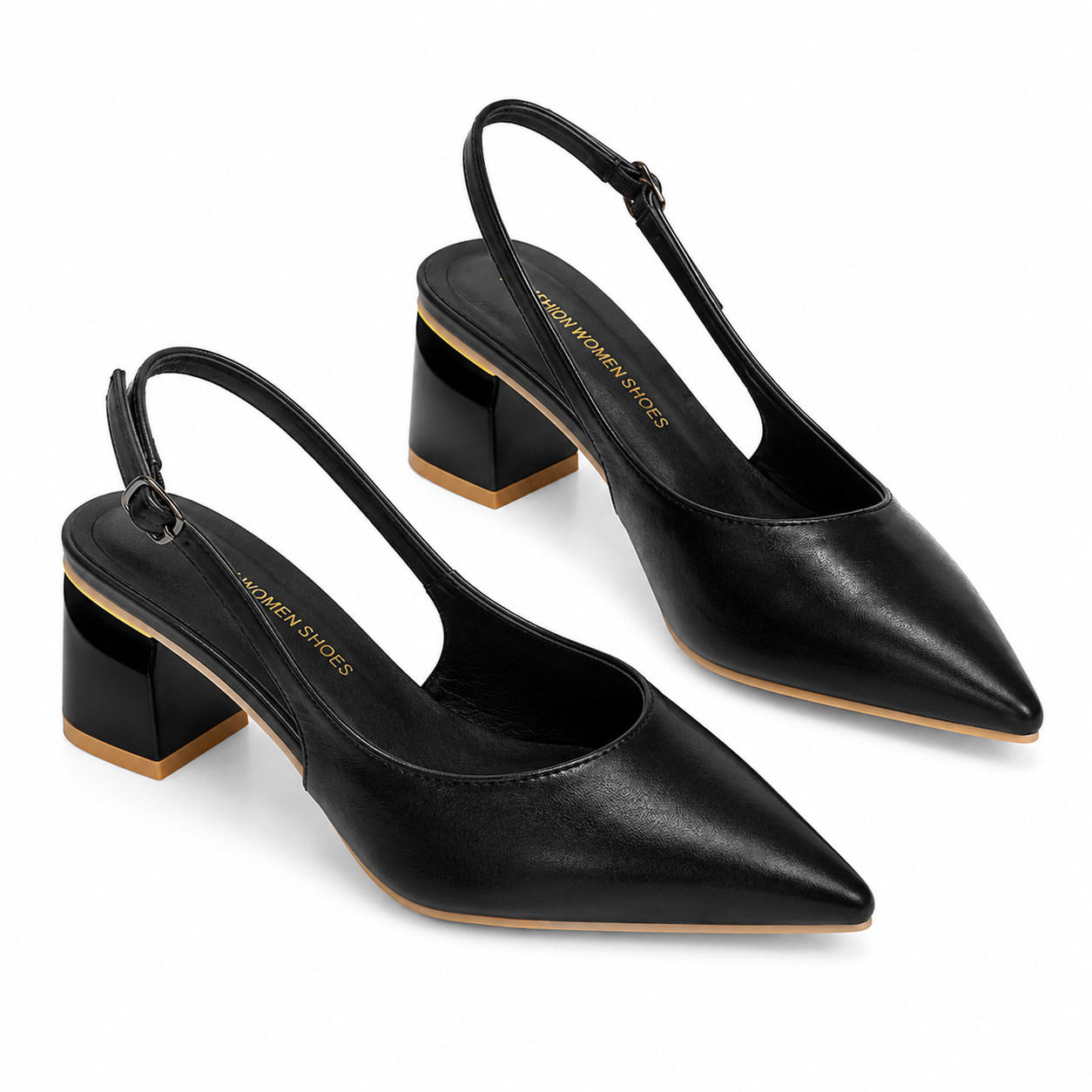 Wesley Slingback Flared Block Heels