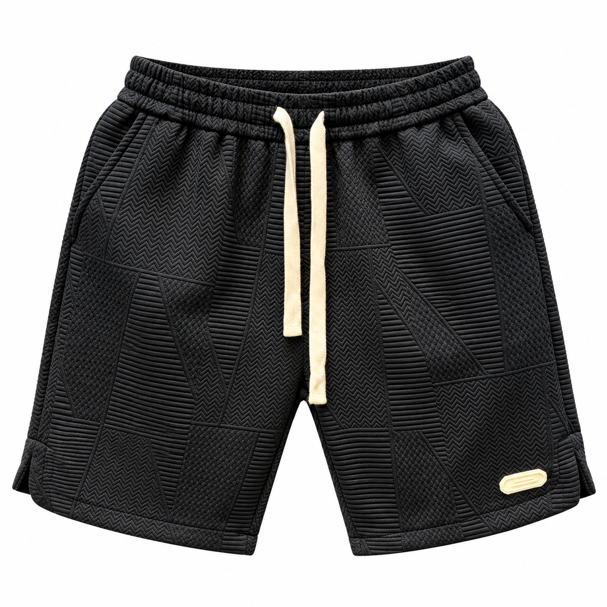 Milo Men's Textured Summer Shorts Lightweight Drawstring Elastic Waist Casual