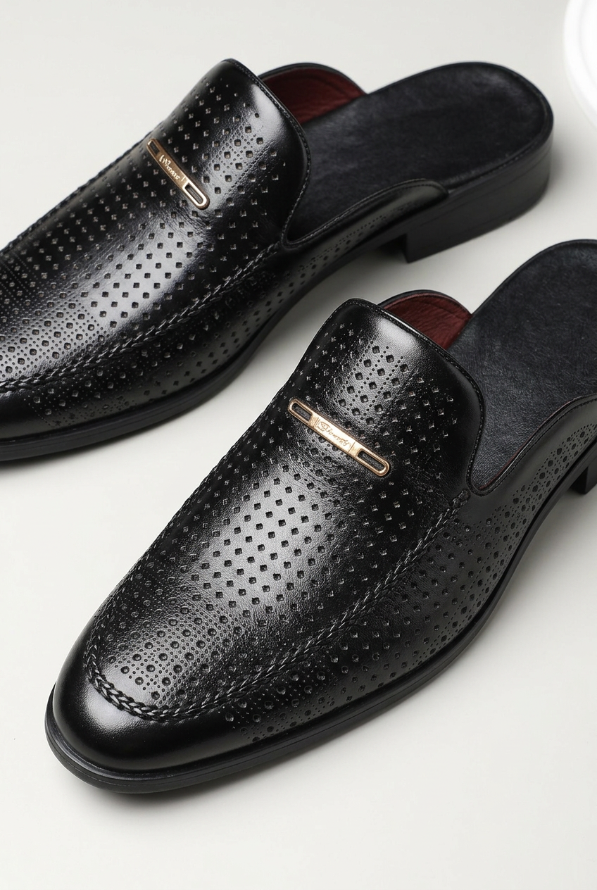Elegant Loafers | Men's Brown Loafers with Low Block Heel | Stylish Slip-On Shoes for Office and Events 1