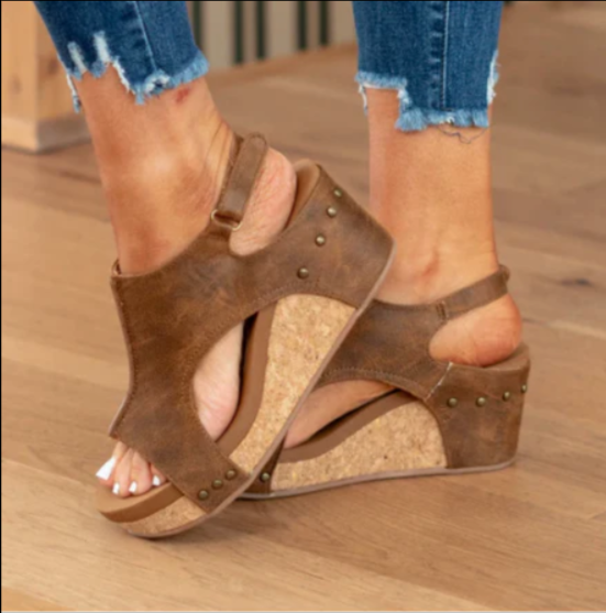 Elegant Women's Sandals | Orthopedic Wedge Design with Adjustable Back Strap | Comfortable Summer Footwear for Daily Wear 2