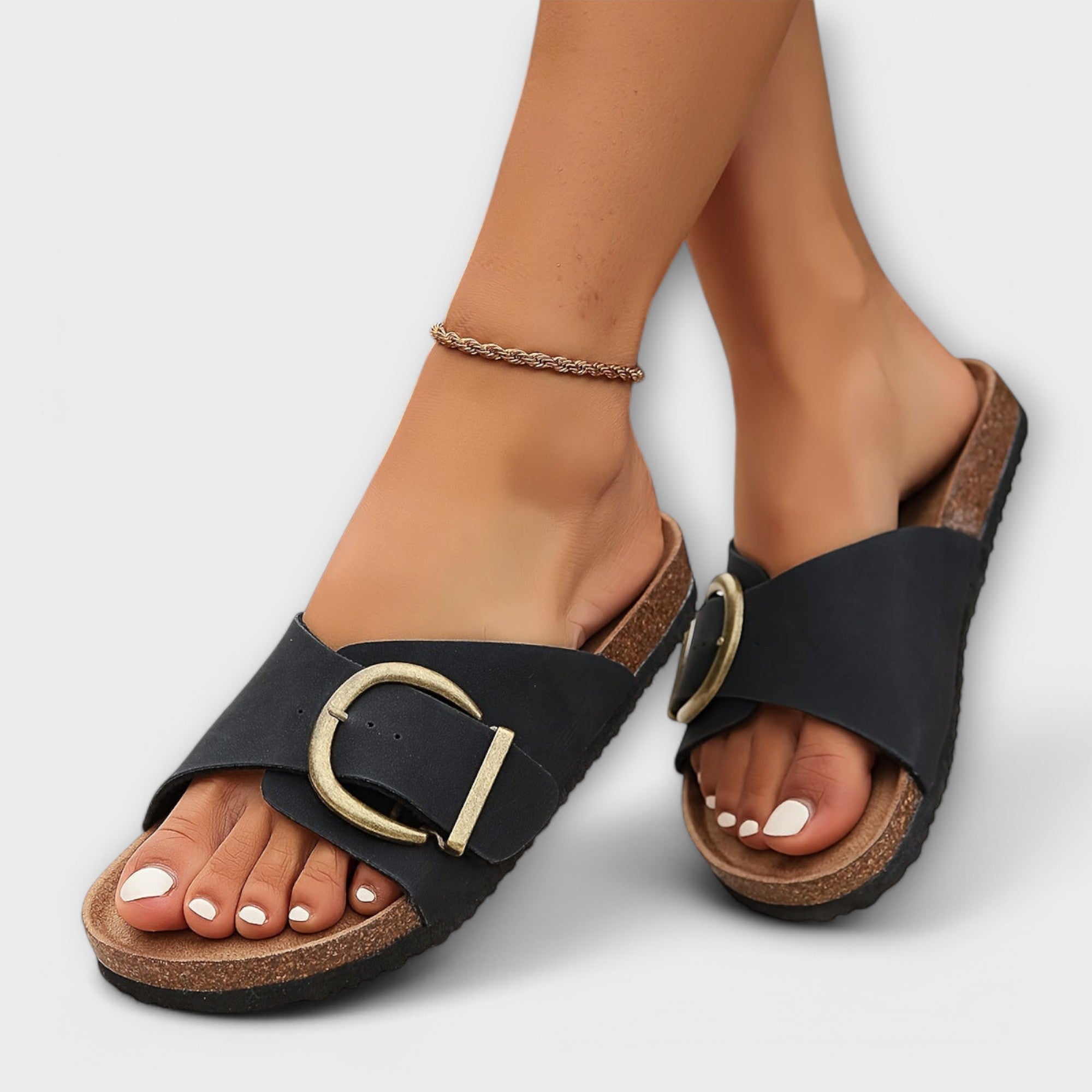Joan | Orthopedic Sandals with Arch Support & Buckle Detail | Comfortable Slip-On Design for All-Day Wear 0