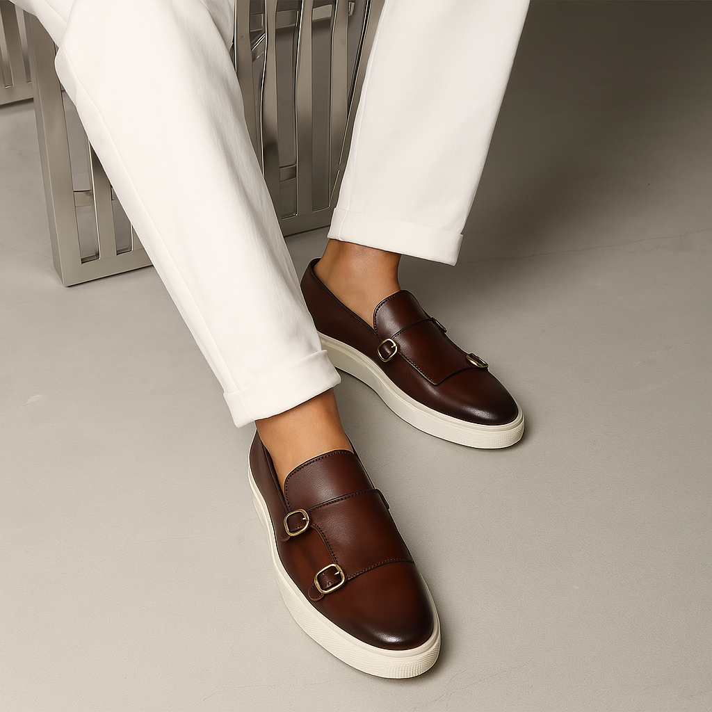 Men's Faux Leather Buckle Loafers | Stylish Comfortable Dress Shoes 2