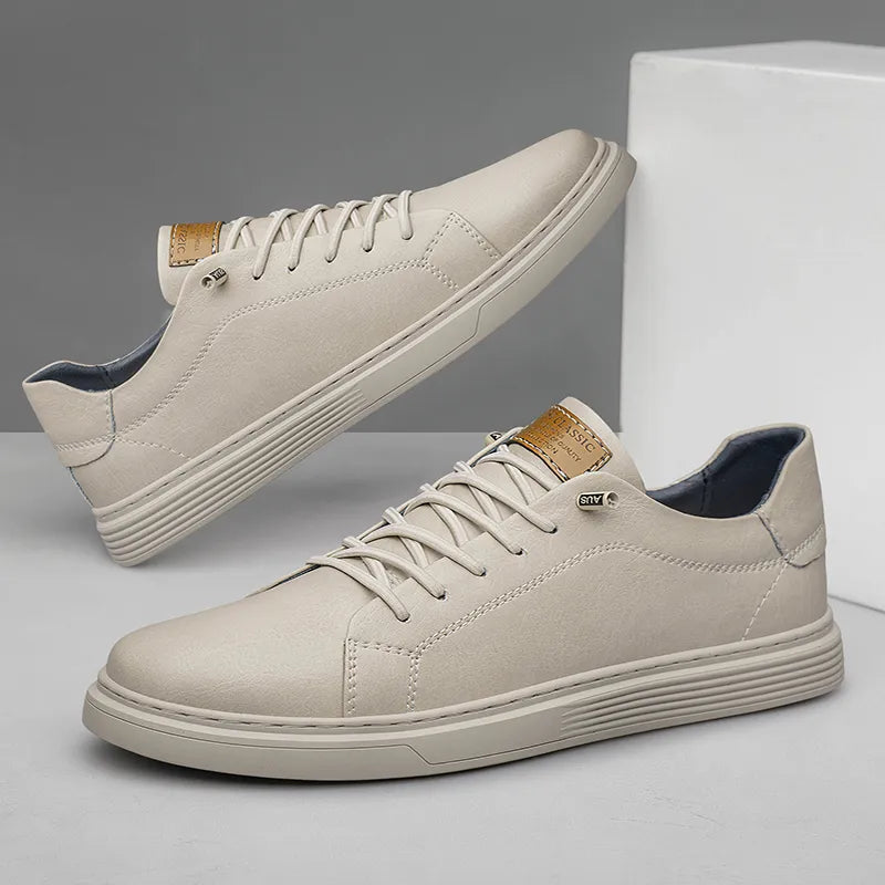 Men's Faux Leather Sneakers | Comfortable Classic Casual Footwear 1