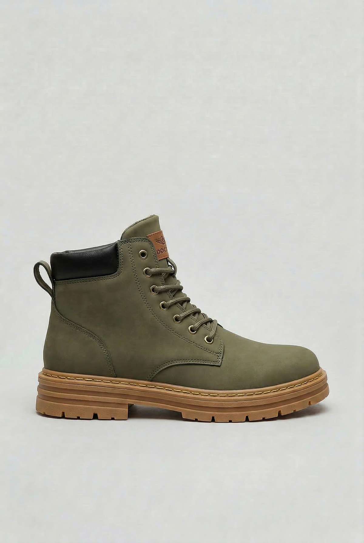 Men's Lace-Up Boots with Chunky Lug Sole for Enhanced Grip and Style 5