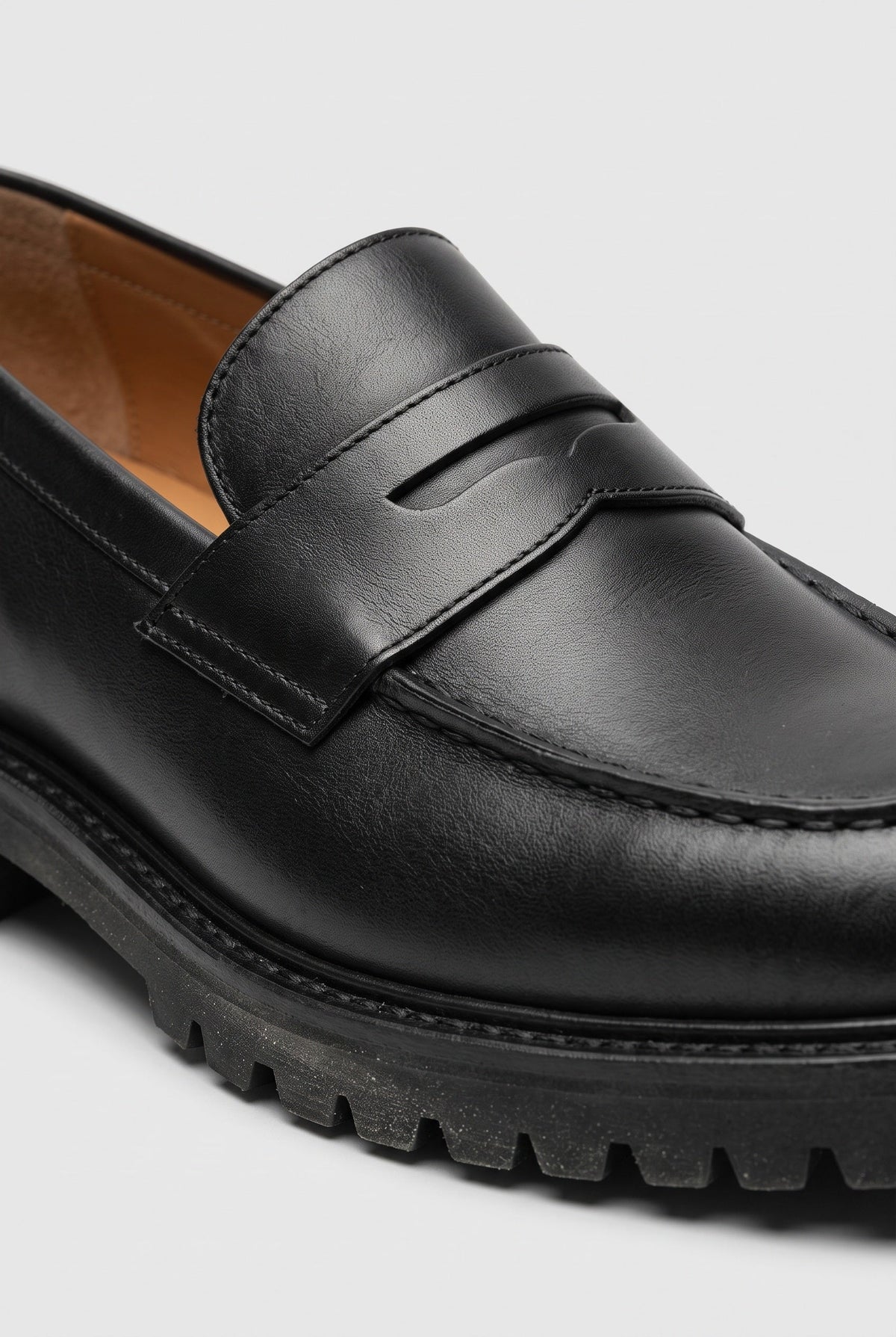 Men's Loafers | Black Penny Loafers with Chunky Sole for All-Day Comfort 1
