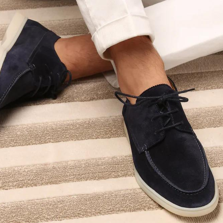 Men's Loafers | Suede Look with Lace-Up Detail for Everyday Comfort 0