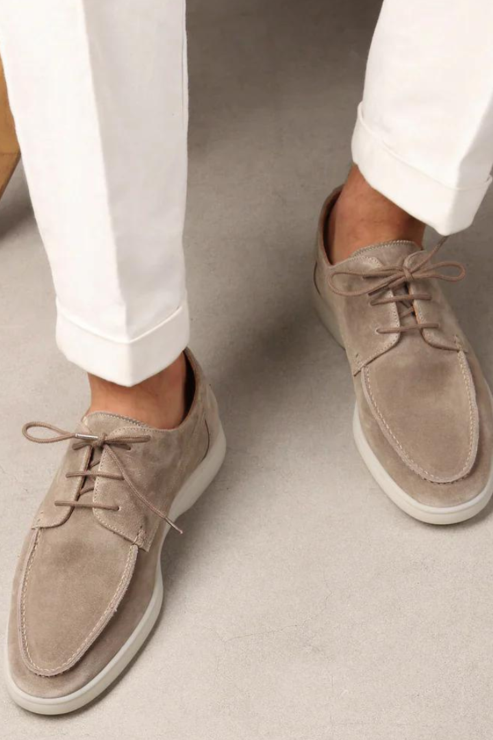 Men's Loafers | Suede Look with Lace-Up Detail for Everyday Comfort 4