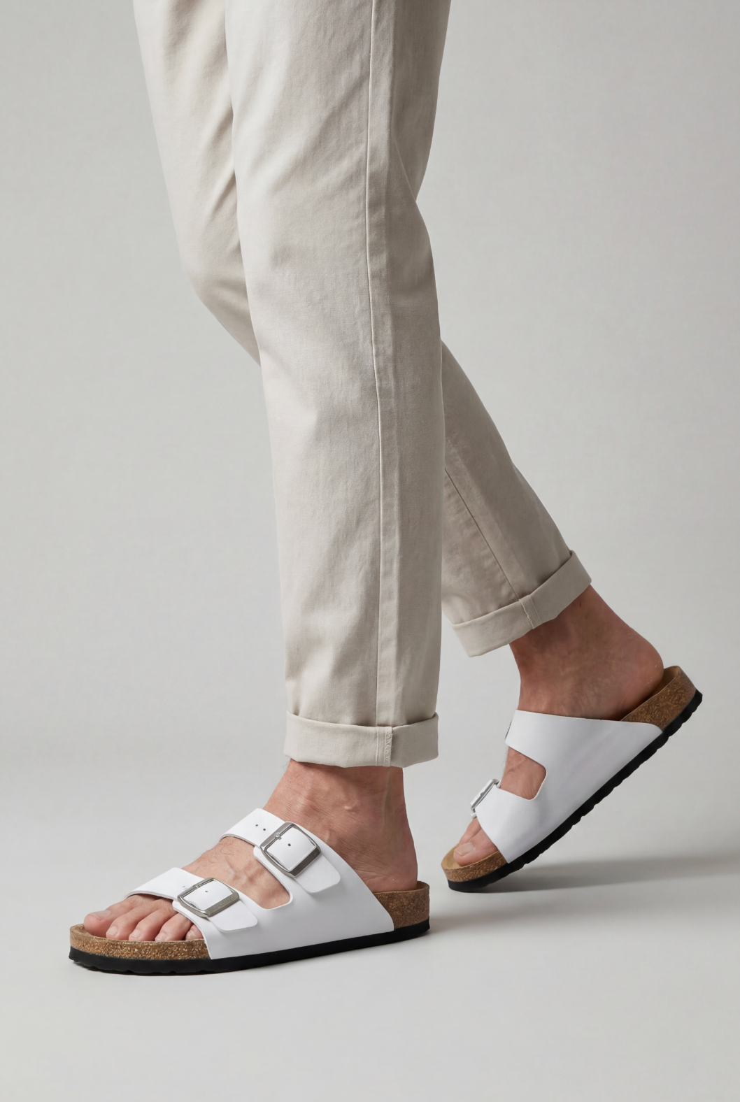 Men's Sandals | Double Buckle Design with Contoured Footbed | Comfortable Fit for Everyday Wear 1