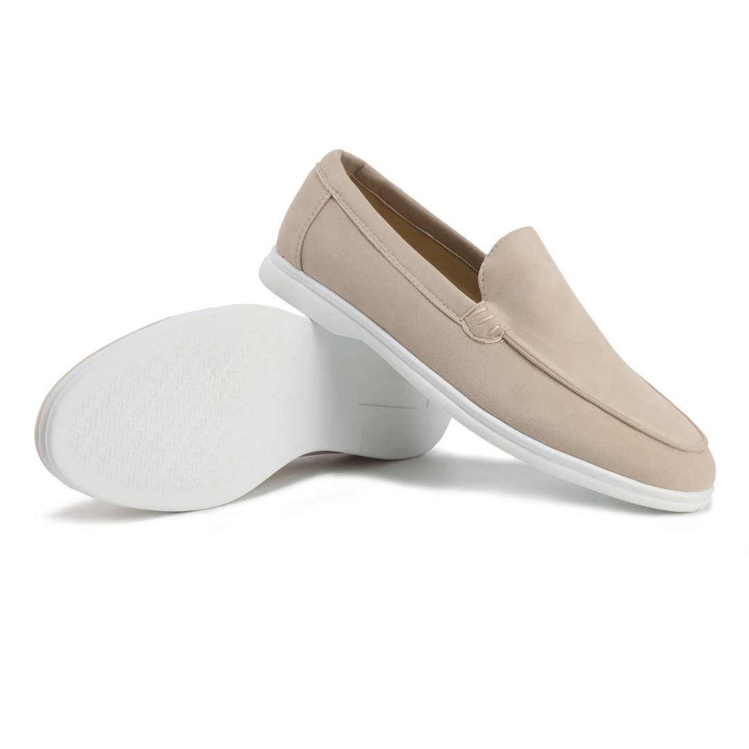 Men's Synthetic Leather Loafers | Casual Slip-On Brown Shoes 9