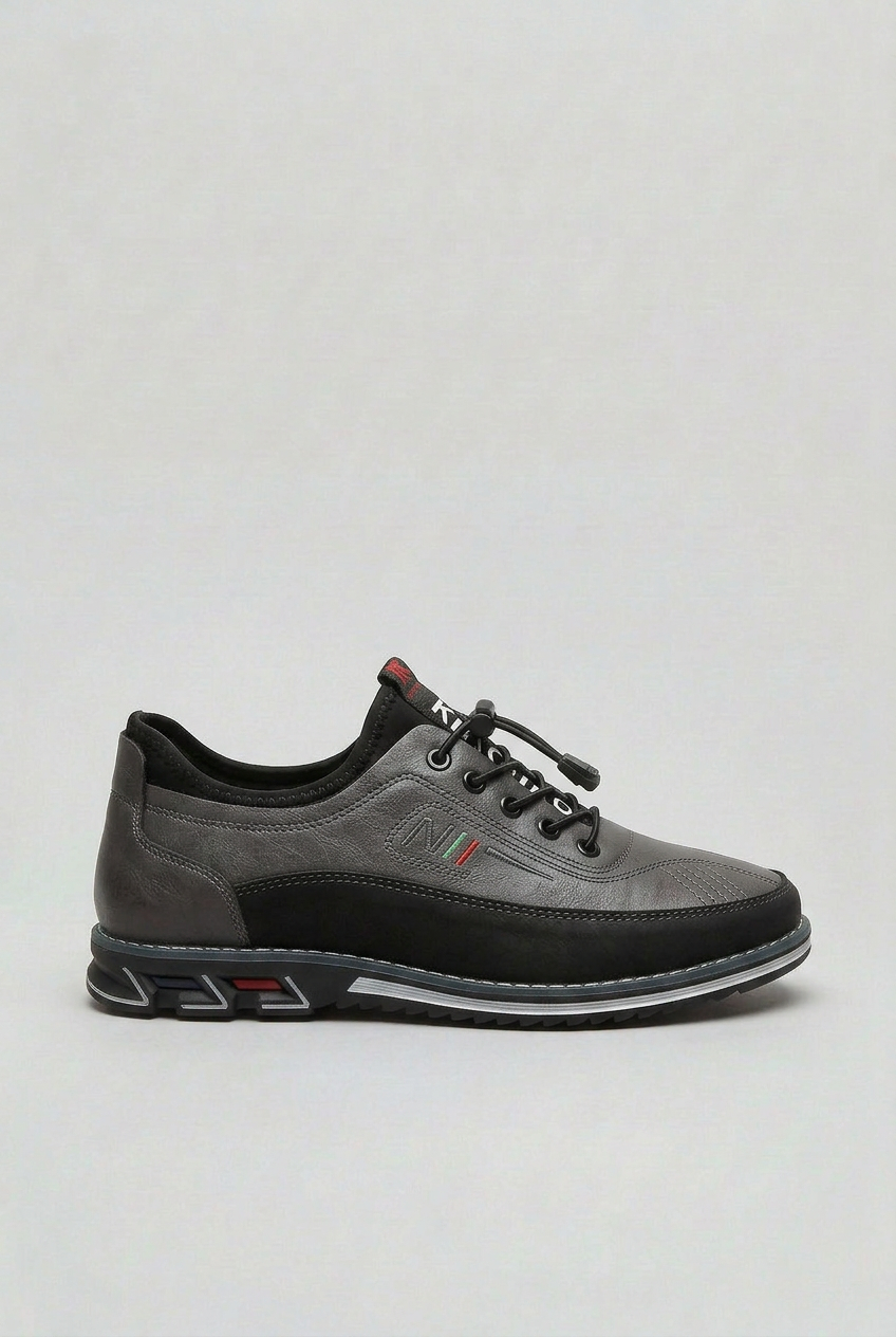 Men's Trainers | Leather-Look Sneakers with Cushioned Insole | Supportive Sole for All-Day Comfort 3