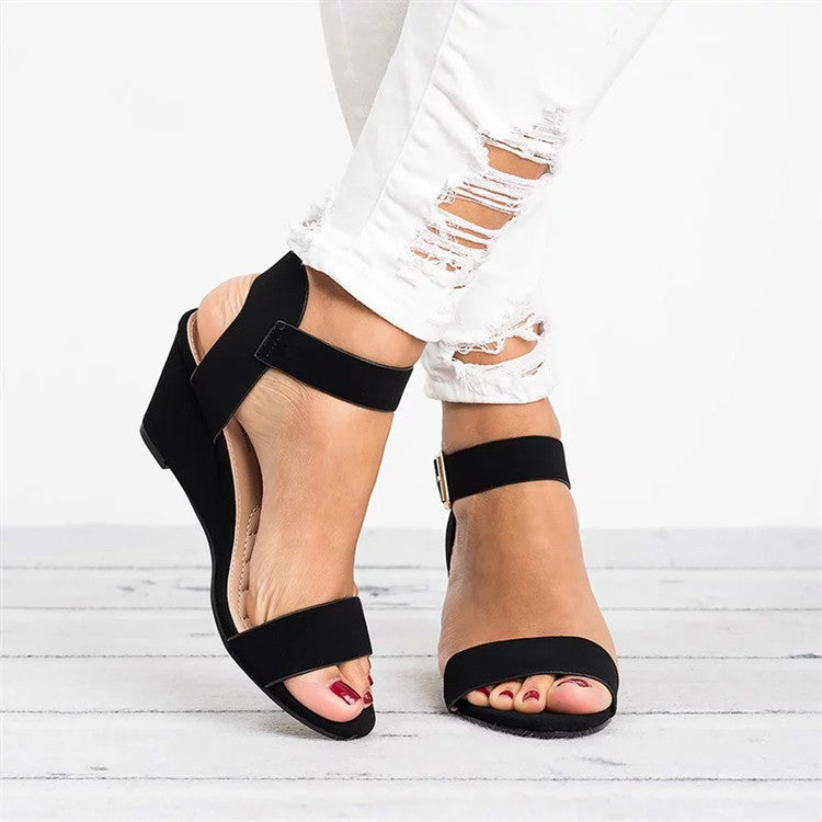 Rochelle | Women's Sandals with Adjustable Ankle Strap | Stylish Faux Leather Design for All-Day Comfort 1