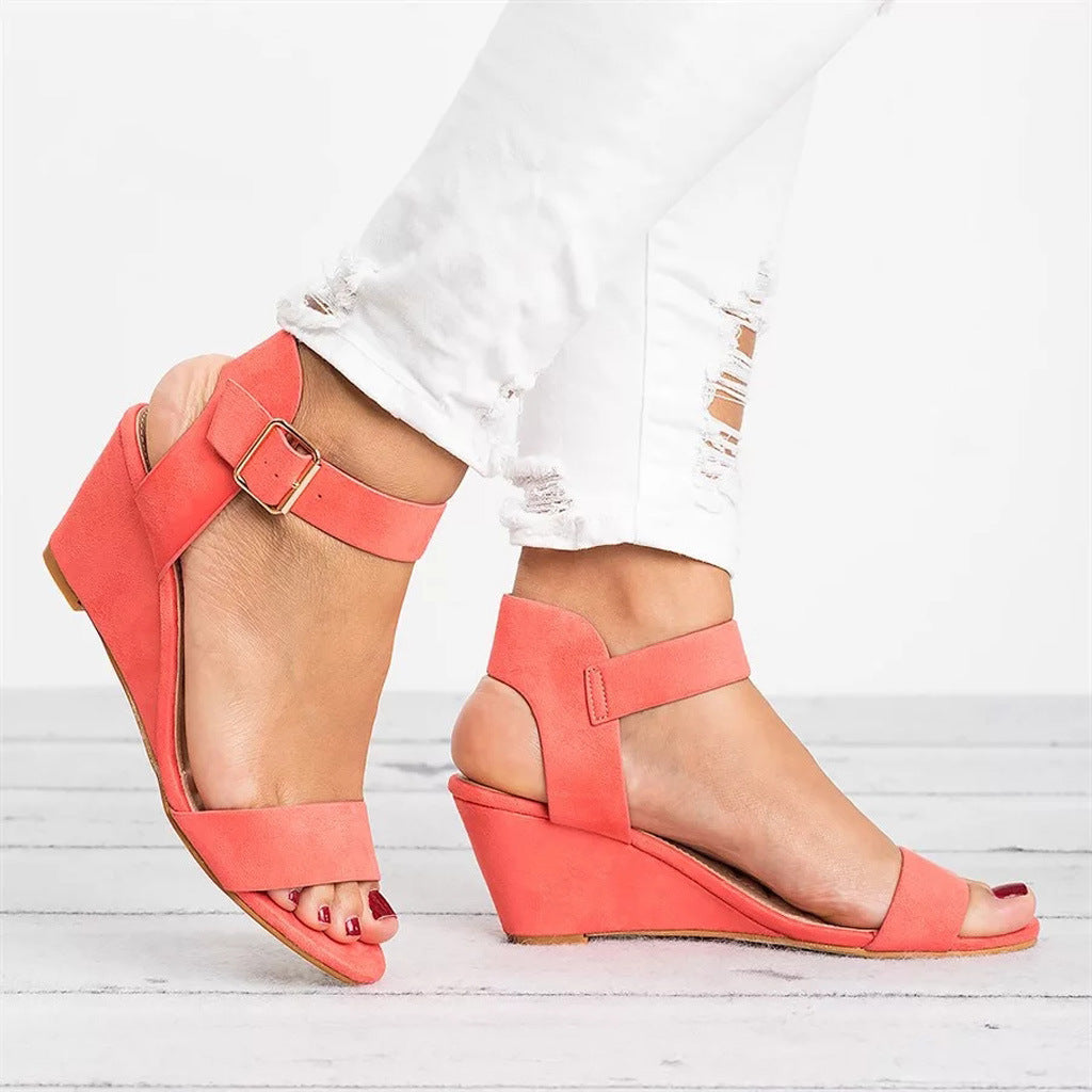 Rochelle | Women's Sandals with Adjustable Ankle Strap | Stylish Faux Leather Design for All-Day Comfort 2