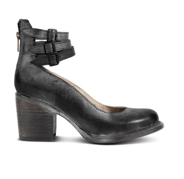 Emilia Artisan Buckle Leather Heels
