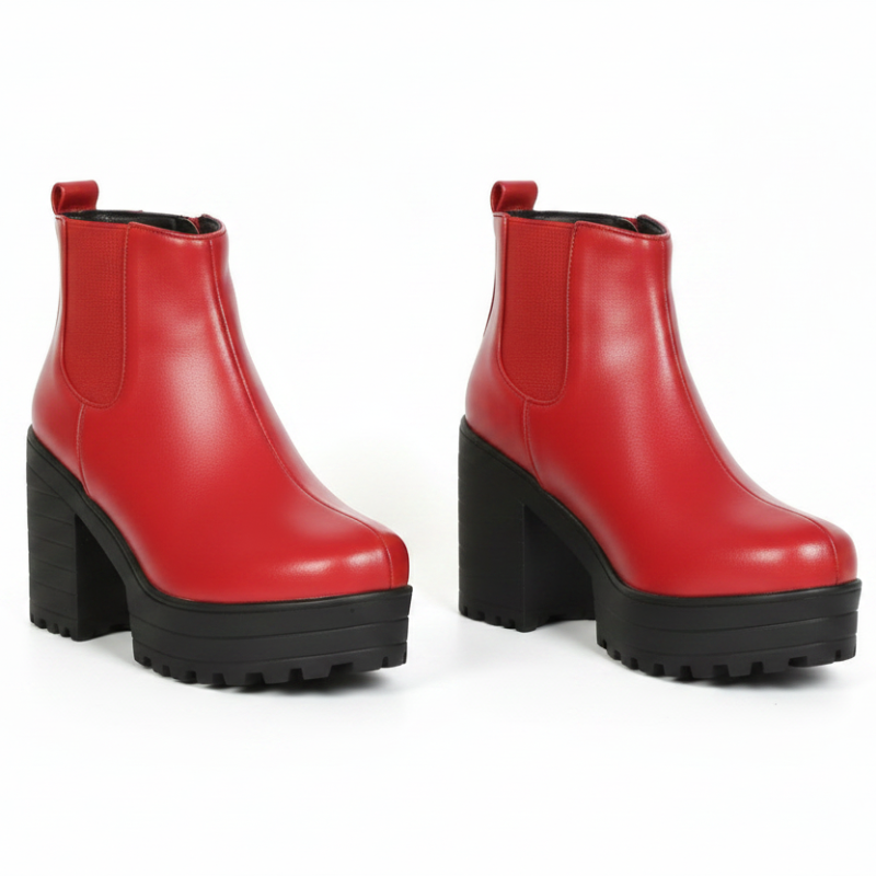 Erin Nova Platform Chelsea Ankle Boots — Block Heel