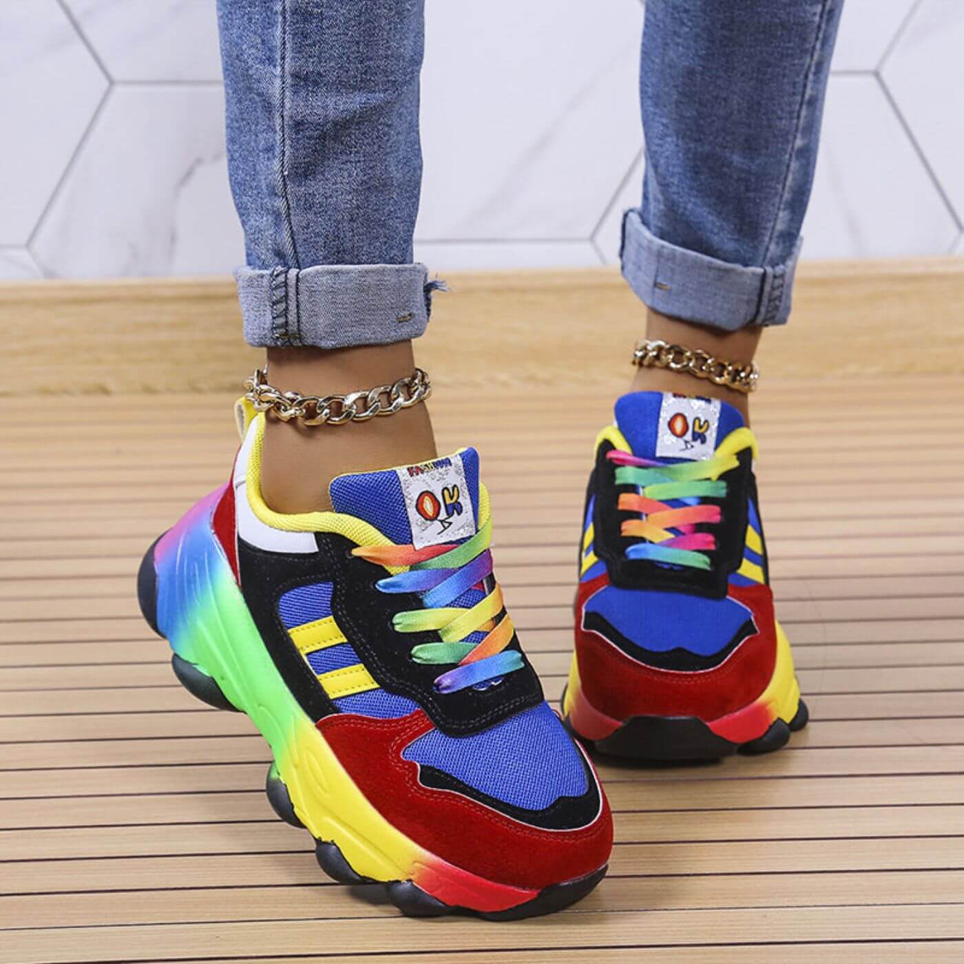 Vibrant Comfort | Orthopedic Sneakers with Arch Support & Cushioning | Stylish Footwear for All-Day Comfort 2