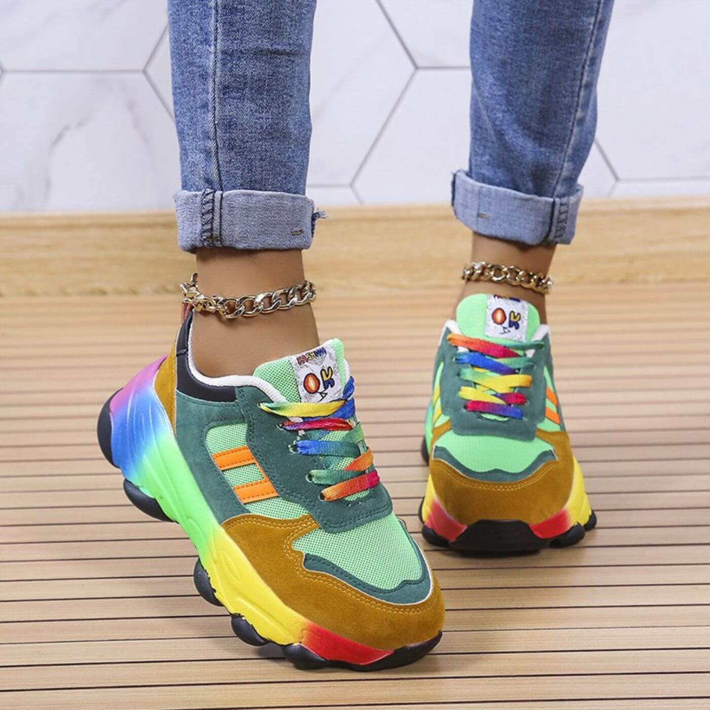 Vibrant Comfort | Orthopedic Sneakers with Arch Support & Cushioning | Stylish Footwear for All-Day Comfort 5