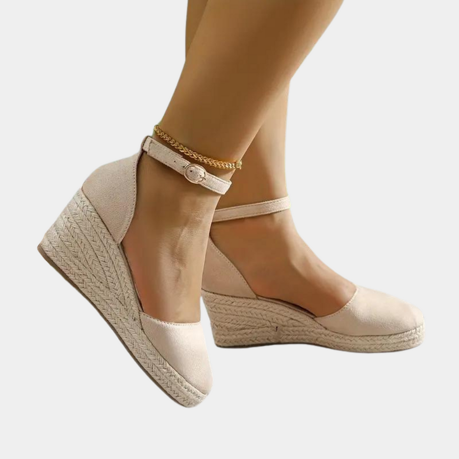 Alina Comfortable women's wedges with adjustable strap & wedge heel