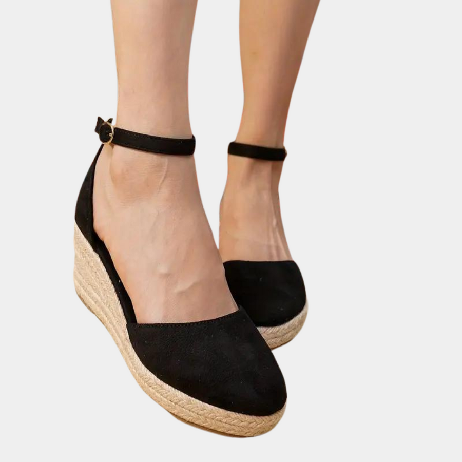 Alina Comfortable women's wedges with adjustable strap & wedge heel