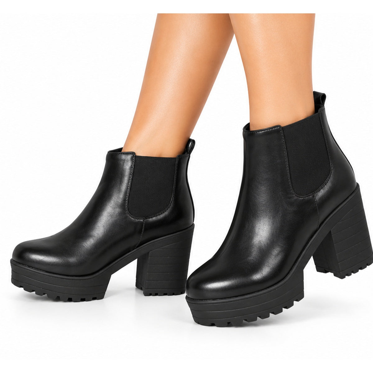 Women's Leather Platform Chelsea Boots – Bold Style, Effortless Versatility