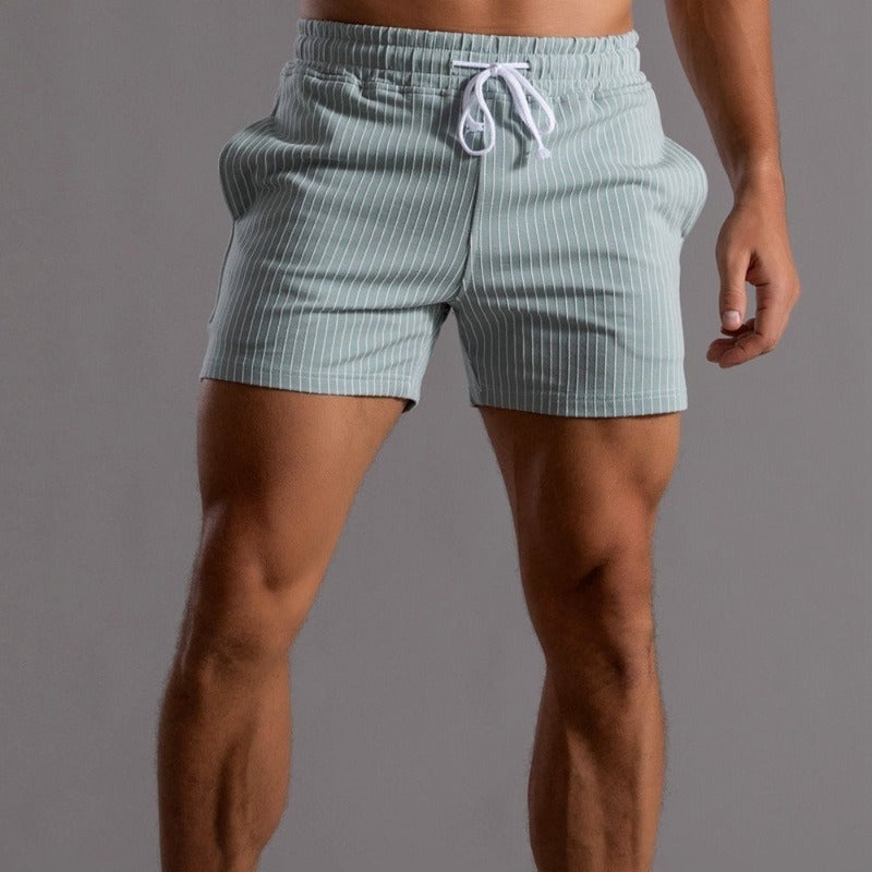 Niko Men's Quick Dry Striped Swim Shorts Short Length Mesh Lined Drawstring  Copy