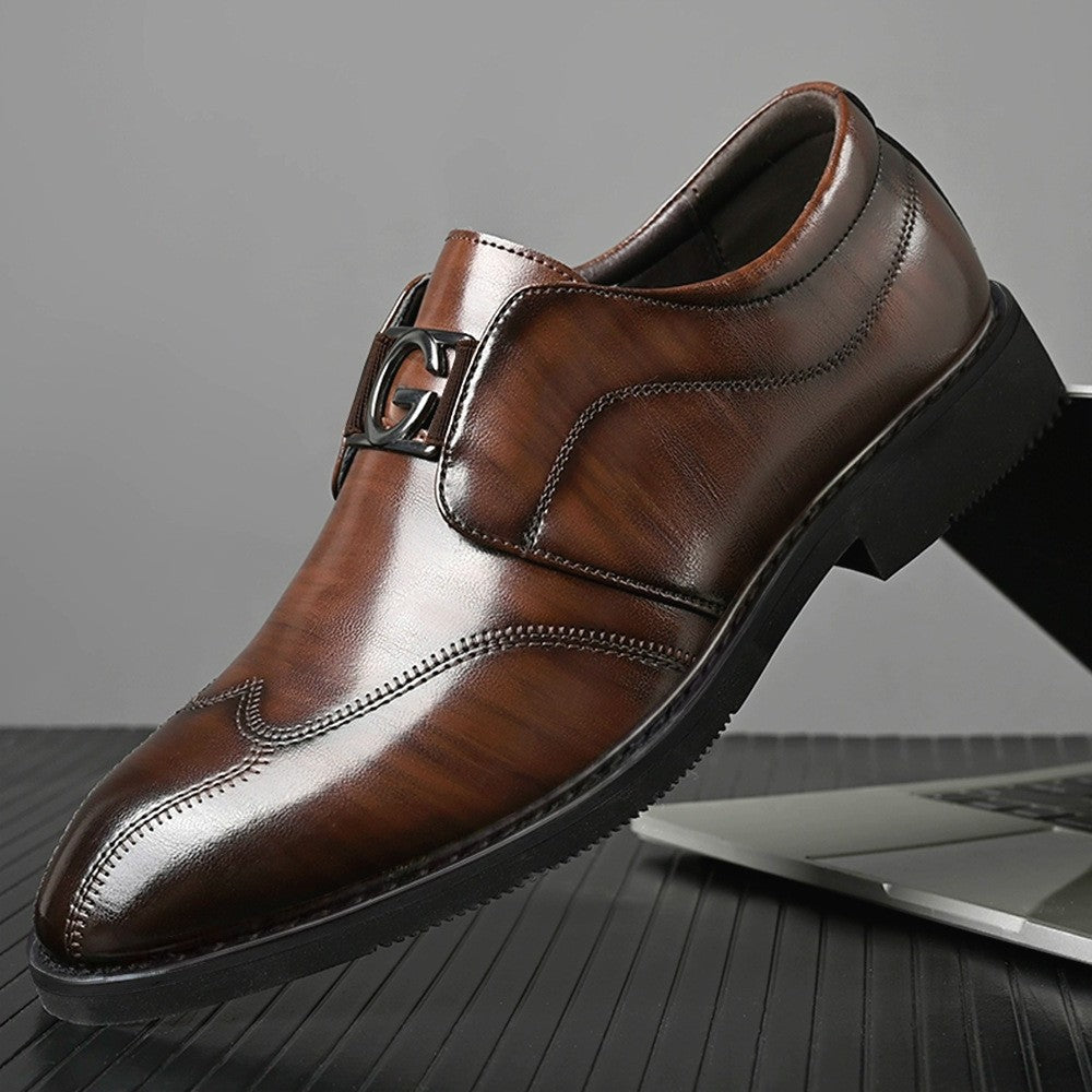 Rov's Men Leather Brogues Dress Wedding Shoe