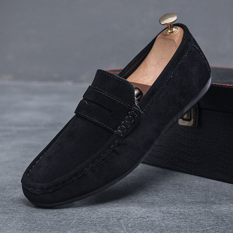 Rov Men's Soft Suede Loafers Comfortable Stylish Slip-On Dress Shoe