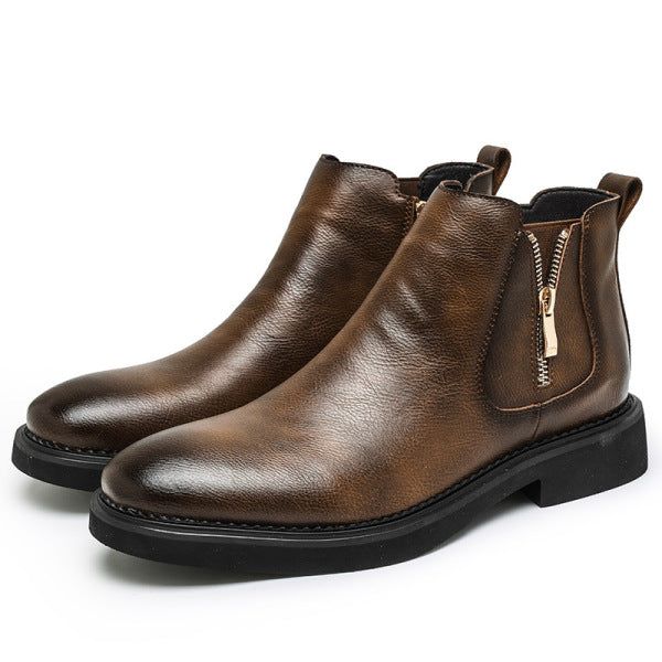 Mark Italian Inspired Leather Boots Dress Casual